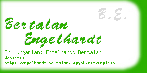 bertalan engelhardt business card